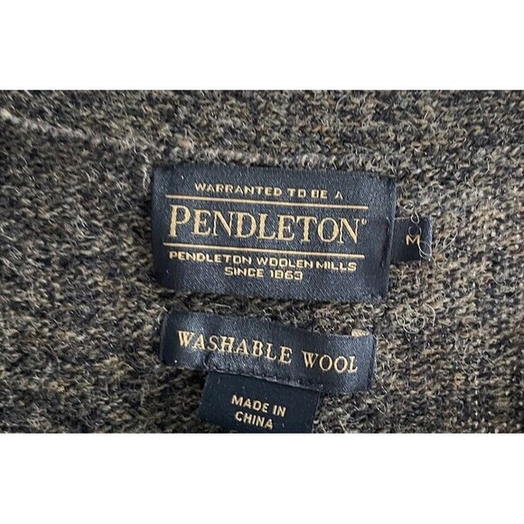 Pendleton Sweater Women’s Pocket Cardigan Black Long Sleeve Ribbed Size Medium - Picture 5 of 8